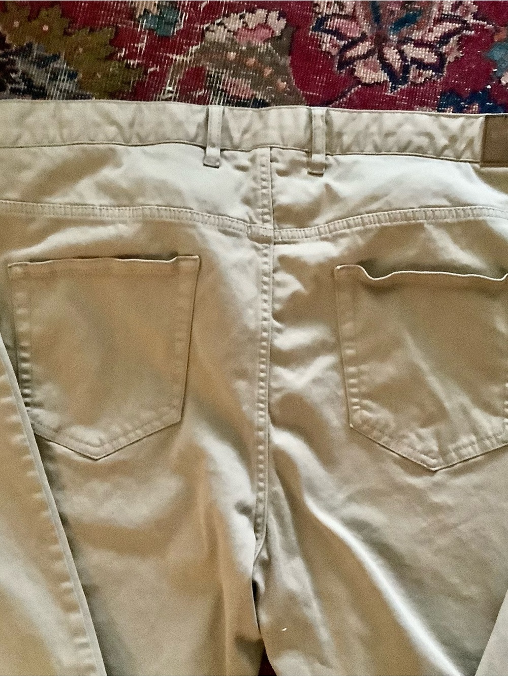 Peter Millar Khaki Chino Pants - Tan 5-Pocket Straight Stretch - Sz 40x30 - Picture 9 of 11